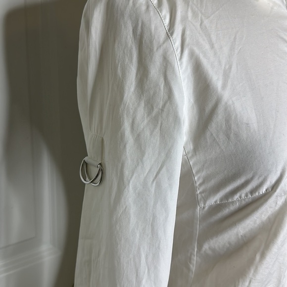 AKRIS Punto Long Sleeve Button Down Tunic Shirt in White 8 - Picture 2 of 11